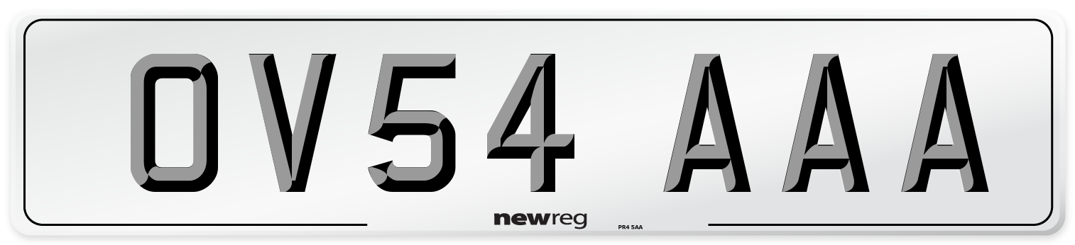 OV54 AAA Number Plate from New Reg